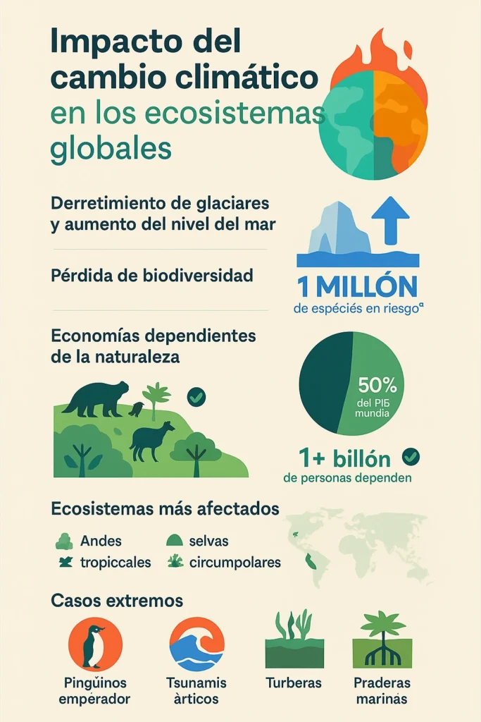 Infografia cambio climatico y calentamiento global